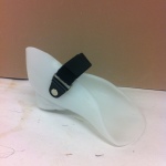 Clear plastic foot orthosis with strap