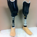 Right and left below knee (transtibial) prosthesis created by Dann Goodnough